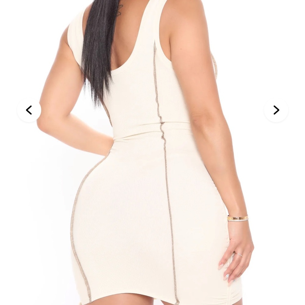 Fashion Nova Cream Dress